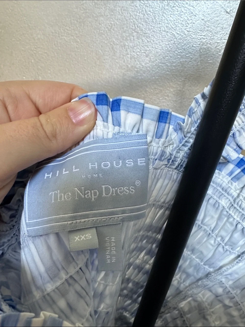 Hill House Home Azalea Maxi Nap Dress Blue Watercolor Gingham XXS - Picture 3 of 14